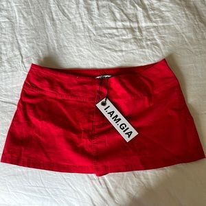 Red Super Mini Skort